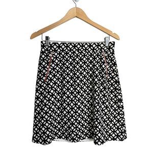 Le lis Skirt Womens Geometrical A-line Black/White Mini Size‎ Medium Petite